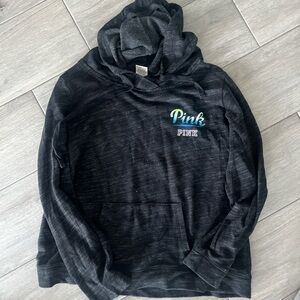 Black Hoodie with Pink Logo size Large